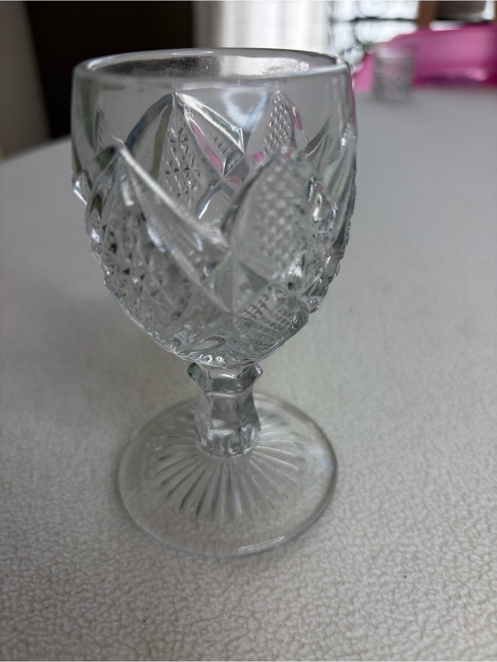 Vintage cordial glass state piece Pennsylvania pattern